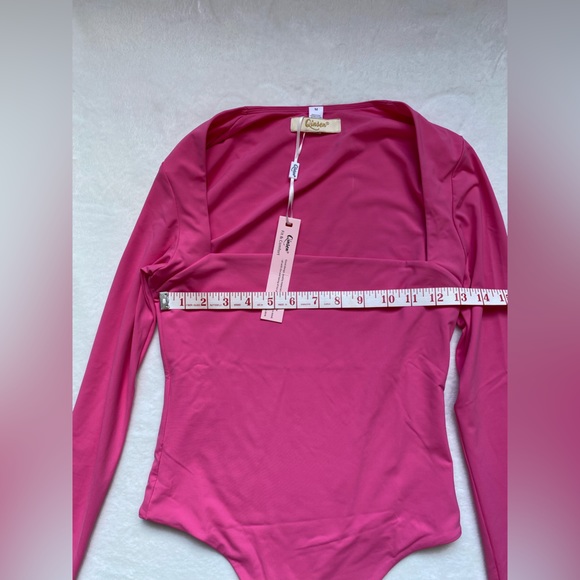 QINSEN Women's Sexy Square Neck Bodysuit - Picture 7 of 11